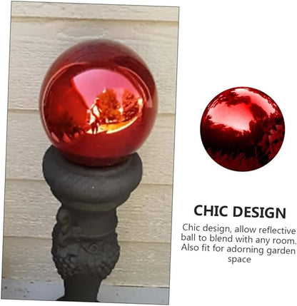 Outanaya Stainless Steel Garden Gazing Ball Polished Reflective Metal Sphere for Outdoor Decor 5.91-in Decorative Mirror Ball for Gardens and Patios