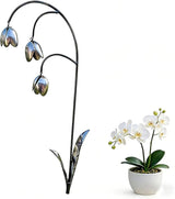 Metal Lily of The Valley Garden Sculpture,Handmade Metal Flower Garden Stake for Garden Decoration,Wrought Iron Lily of The Valley Sculpture for Patio, Pathway, Garden Decor Gift (1pc)