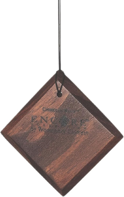 Woodstock Wind Chimes 22" Chime of Polaris, Wind Chime Teak Ash Wood, Black Aluminum Tubes, Encore Collection Windchime for Outside Garden Decor, Outdoor Patio and Front Porch
