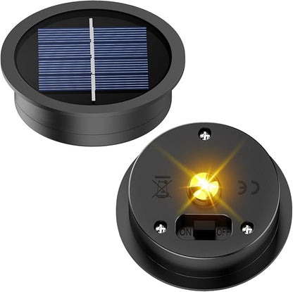 2 Pack Solar Light Replacement Tops(2.76 Inch Top, 2.36 Inch Bottom), Waterproof Replacement Solar Lantern Parts for Outdoor Hanging Lanterns DIY Table Lights Garden Patio Decor