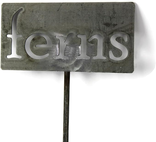 Classic Metal Garden Markers 19 Inches Tall (ferns, Raw, Unfinished Steel (will rust with time))