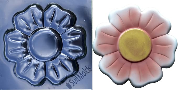 SvitMolds Concrete Mold DIY Flower Stepping Stone Mold Concrete Cement Mould ABS for Garden Path S14