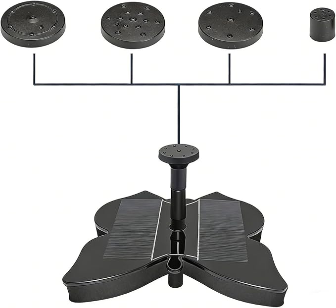 Solar Fountain Bird Bath Fountain Pump,Water Fountain Outdoor Garden,Free Standing Floating Solar Powered Water Fountain Pump for Bird Bath, Garden, Pond, Pool, Outdoor﻿