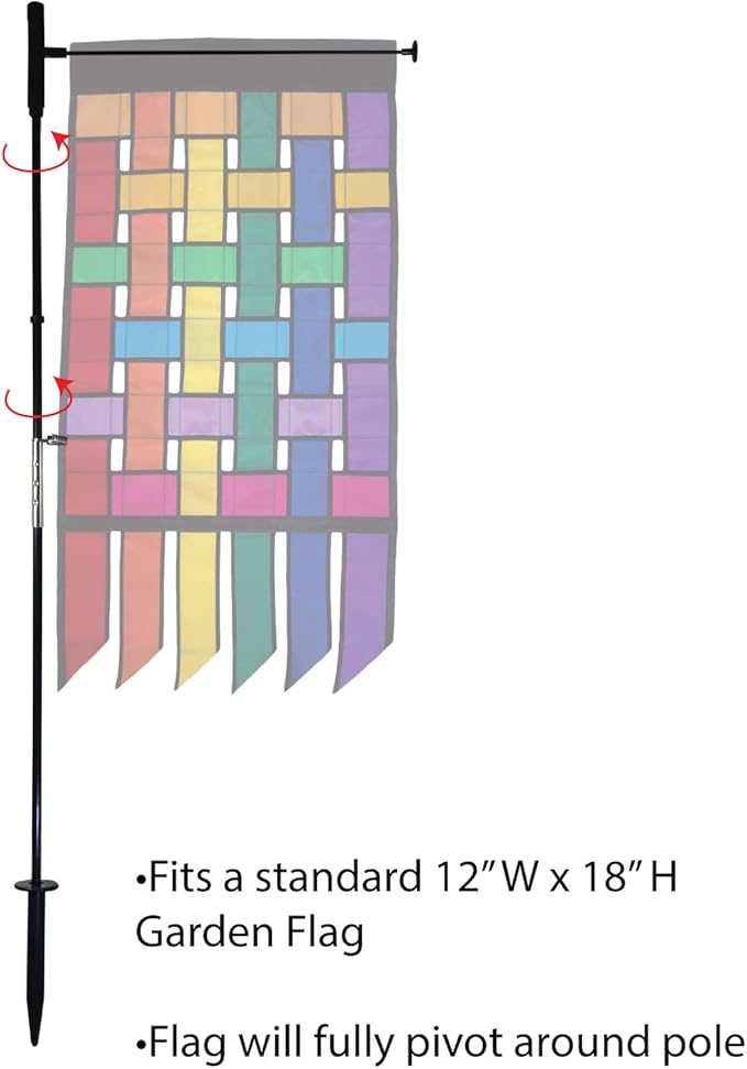 In the Breeze 4580 Pivoting Flag Pole for Garden Flag