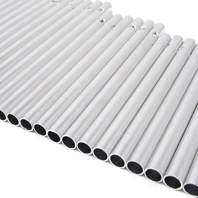 HONBAY 30PCS Silver Wind Chime Tubes Empty Aluminum Tubes Wind Chime kit Parts Supplies for Home Garden Outdoor Hanging Decorations (70/80/90/100/115mm)