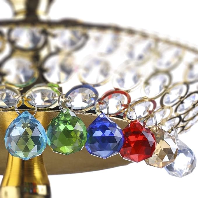 kanpura Multi-Color Crystal Ball Chandelier Crystal Replacement Glass Ball Prisms for Photography Christmas Tree Windows Home Decor (20mm,12pack)