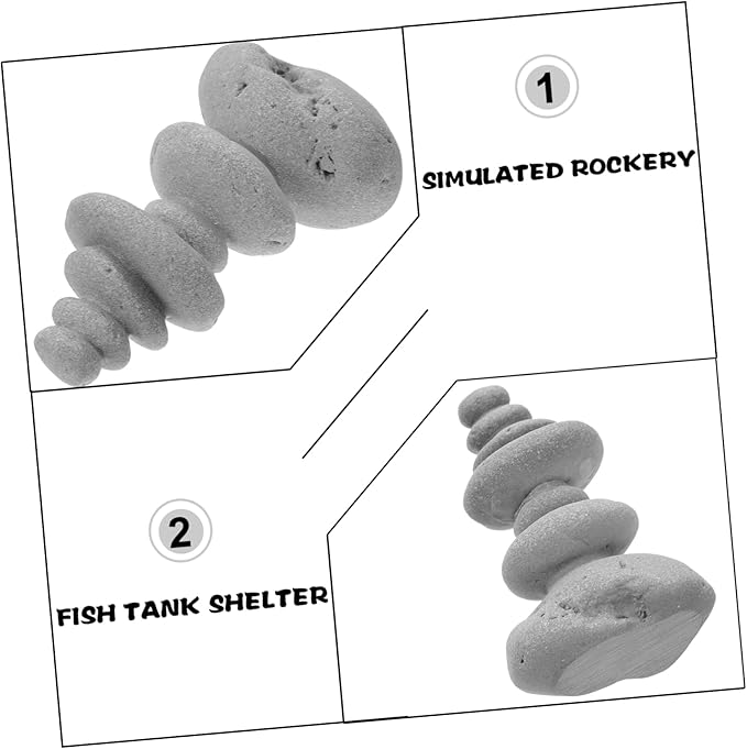 GANAZONO Garden Cairn Landscape Rockery Zen Stacked Stones Bonsai Landscaping Stone Mini Stone Statue Decor