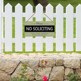 SCAZOMV Please No Soliciting Family Friends Neighbors Deliveries Welcome Thank You Funny Rustic Wood Front Door Sign Vintage Wall Art Hanging Plaque Porch Yard Home Farmhouse Decor 10''x 5''