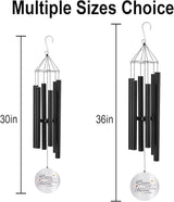 Personalized 30" Memorial Wind Chimes for Outside, Bereavement Gift in Remembrance of a Loved One, Sympathy Gift for Loss of Mother Father Husband, Garden Patio Decor