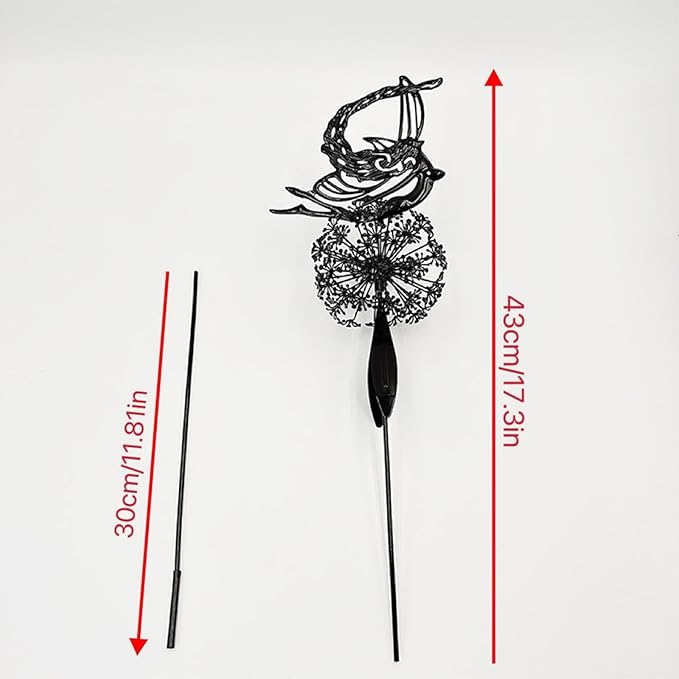 Flower Fairy Dancing with Dandelion Garden Sculpture,Angel Metal Ornaments Stainless Steel Statue Decorations,Wonderland Outdoor Yard Lawn Patio Stakes Sculptures Decor (G)