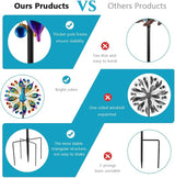 Peacock Outdoor Wind Spinner, 64 Inch Double Wind Sculpture,Waterproof Wind Sculptures & Spinners, Metal Windmill for Garden Yard Patio Decoration