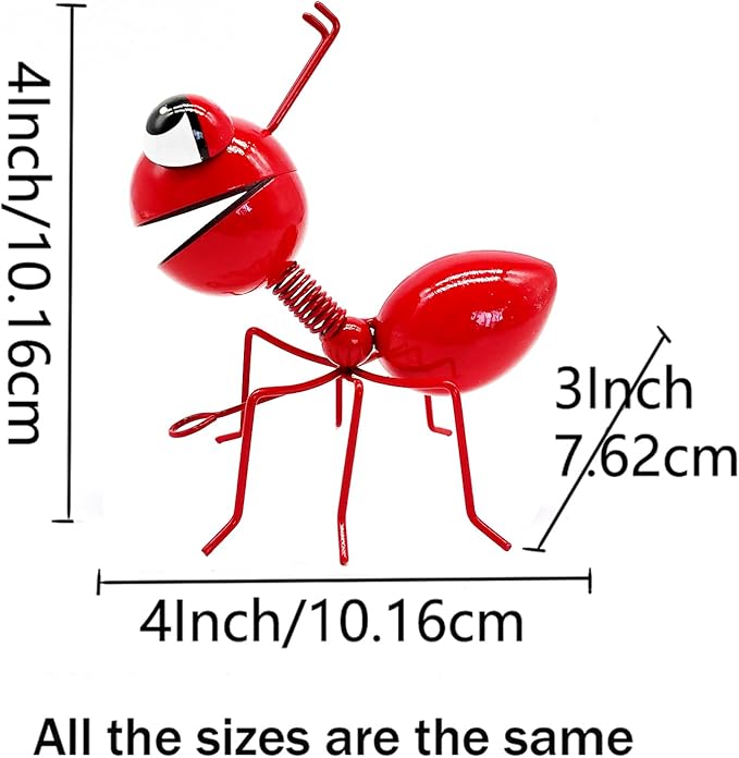 Cruis Cuka Metal Yard Art Garden Decor for Outside Cute Ants Yard Decorations Outdoor Lawn Ornaments Backyard Gifts for Mom - Set of 6