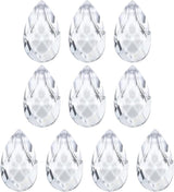 PATIKIL K9 Crystal Pendants Teardrop Beads, 10 Pack 38mm Chandelier Prisms Parts Hanging Beads DIY Lamp for Arts Crafts Decoration, Clear