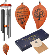 Sympathy Wind Chimes,32" Memorial Wind Chimes for Loss of Loved One, Sympathy Grief Memorial Bereavement Gift,in Memory of Loved One Loss of Mother Father，Home Decor Garden Patio Outdoor-Black