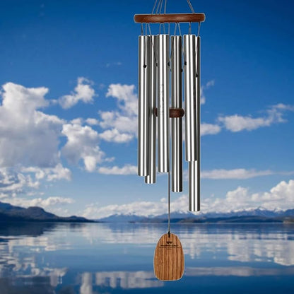 Woodstock Chimes Signature Collection, Affirmation Chime, 25'' Virtues Inspirational and Memorial Wind Chimes for Outdoor, Patio, Home or Garden Décor (AFVSB)