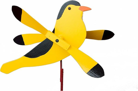 Gold Finch Whirligig/Whirly Bird Garden Spinner Lawn Decoration Amish-Made