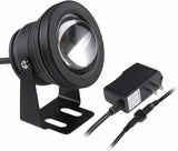 LemonBest® 10w Warm White LED Underwater Light Spotlight Flood Lamp for Fountain Pond Garden Pool Landscape Outdoor Ac 85-265v Us Plug Black Housing