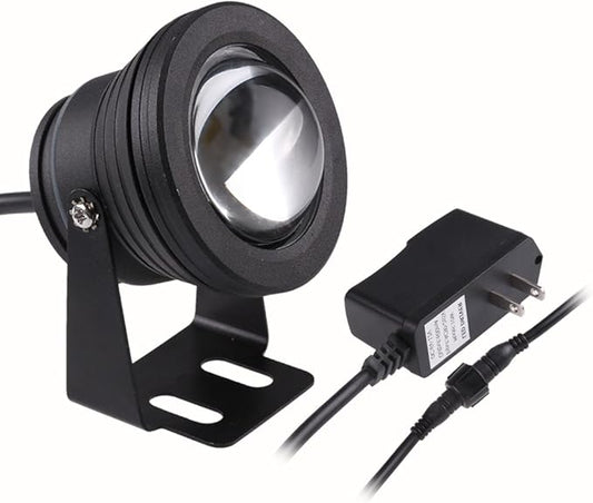 LemonBest® 10w Warm White LED Underwater Light Spotlight Flood Lamp for Fountain Pond Garden Pool Landscape Outdoor Ac 85-265v Us Plug Black Housing
