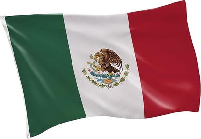 Evergreen Mexican Flag 3x5 Outdoor Double Sided, MX Mexico Flags for Outside with Grommets, 3-Ply Banners for Garden Patio, Indoor Wall Decor for Room, Works with Standard Estate Flag Poles