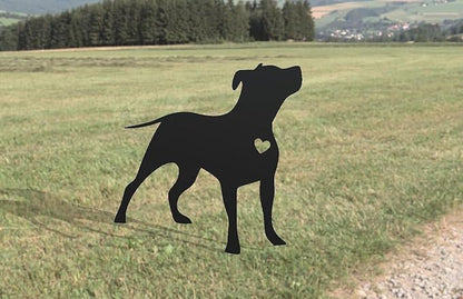 Dog Metal Yard Art Pit Bull Plaque Dog Metal Gift for Garden Outdoor Garden Stake Decor Art Cute Pet Memorial Gift Idea Dog Yard Lawn Patio Pathway Park Pot Decor for Women Men Dog Lovers.