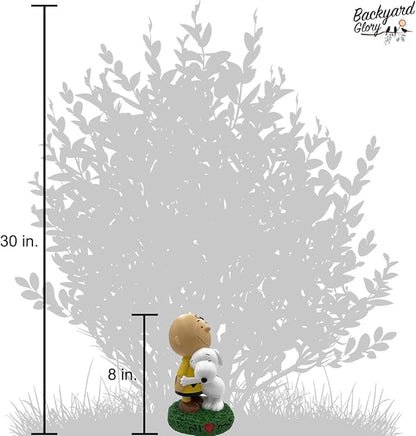 Peanuts® Charlie Brown & Snoopy Hugs Everyday Outdoor Garden Statue, 8" Tall, Officially Licensed Peanuts® Product…