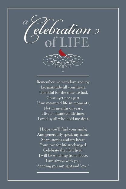 Celebration of Life Memorial Wind Chime/Sympathy Wind Chimes in Loving Memory of Loved One - Ideal Sympathy Gift with Cardinal/Bereavement Gift/Condolence Token That Lasts Longer Than Flowers
