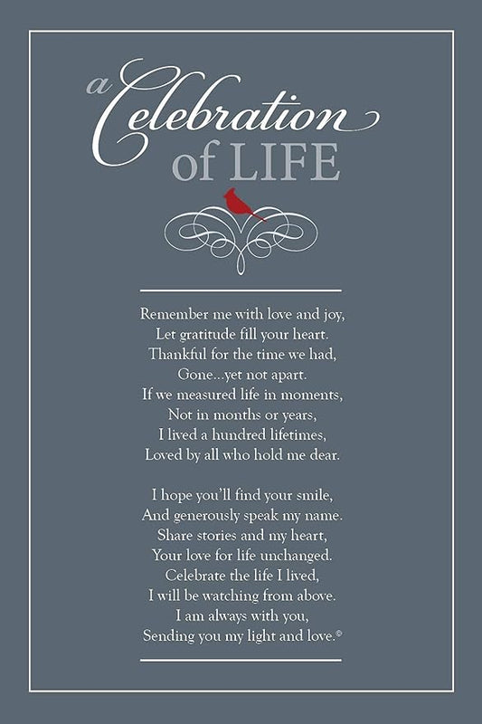 Celebration of Life Memorial Wind Chime/Sympathy Wind Chimes in Loving Memory of Loved One - Ideal Sympathy Gift with Cardinal/Bereavement Gift/Condolence Token That Lasts Longer Than Flowers