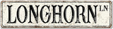 Madcolitote Rustic Longhorn Wood Signs Longhorn Custom Street Signs Metal Retro Wood Plaque Farmhouse Wall Art Wall Decor for Home Bars Clubs Cafes Man Cave Party 6x24in