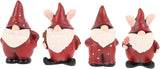 Milisten 4pcs Resin Gnome Garden Statues Weather-Resistant Outdoor Decor for Christmas Joyful Holiday Figurines for Lawn and Garden Decorations for Festive Celebrations
