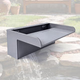 Pool Fountain, Transparent Acrylic Pool Waterfall Spillway with Pipe Connector Kits for Outdoor Decorative, 11.8 Inches Pool Water Feature for Garden Patio, Backyard Koi Pond Decor