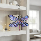 Dragonfly Handmade Resin Suncatchers, Artisan Boho Sun Catcher Stained Glass Effect Dragon Fly Window Hanging Garden Decor, Gift for Mother's Day Mom Grandma Wife Women