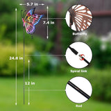 Butterfly Garden Stakes Decor Metal Yard Art Butterfly for Women Mom Ornaments Outdoor Decorative Patio Lawn Decor 4 Pack 24.8Inch (Colorful)