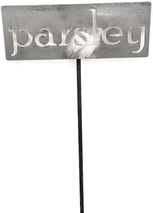 Classic Metal Garden Markers 19 Inches Tall (parsley, Raw, Unfinished Steel (will rust with time))