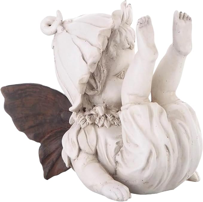 HI-LINE 9.25" Baby Fairy Falling Down Outdoor Garden Statue