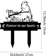 Grave Decorations for Cemetery Metal Memorial Grave Plaque Stake Markers Sympathy Waterproof Cemetery Decor for Dad Mom Dog Cat Outdoors Garden Personalized (Type C)