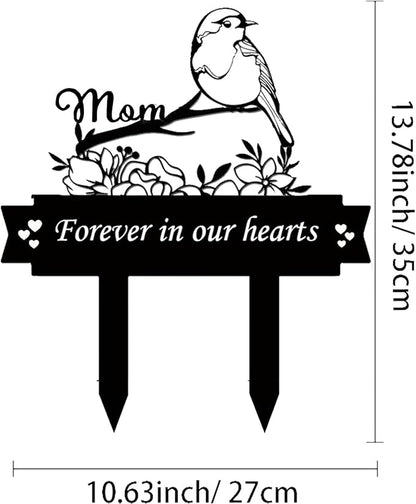 Grave Decorations for Cemetery Metal Memorial Grave Plaque Stake Markers Sympathy Waterproof Cemetery Decor for Dad Mom Dog Cat Outdoors Garden Personalized (Type C)