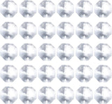 PATIKIL K9 Crystal Octagon Beads 2 Holes Pendants, 60 Pack 18mm Chandelier Prisms Parts Ornaments Hanging Beads for DIY Arts Crafts Decoration, Clear