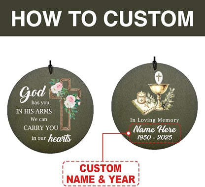Personalized Sympathy Wind Chimes, Memory Gifts, Deep Tone Custom Name Wind Chime for Loss of Loved Dad/Mom, Expresses Sympathy, Comfort, Remembrance, Product in USA