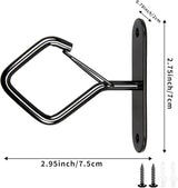 Black Ceiling Plant Hooks with Safety Buckle, Heavy Duty Metal Hangers for Indoor Outdoor, 6 Pack, Hanging Plants Wind Chimes Bird Feeders