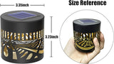 gardencave 2 Pack Solar Fence Lights Metal Solar Powered Outdoor Wall Deck Lights Lotus Theme Waterproof Fence Light for Garden Post Patio Backyard Yard Decor (Lotus, 2 Pack)