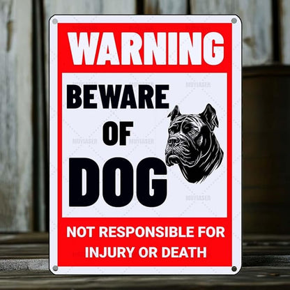 Beware of Dog Sign Cane Corso Metal Sign Warning Beware of Dog Signs for Fence Outdoor Farm Garden Gate Home Yard Decor 8x12 Inch