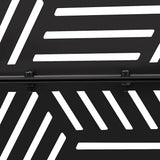 Metal Privacy Screen, 72" H x 36" W Freestanding Privacy Screens, Patio Decorative Metal Fence Panels with Stand, Portable Divider Screens, for Backyard/Patio/Deck (Black-Rhombic, 72''H×36''W)