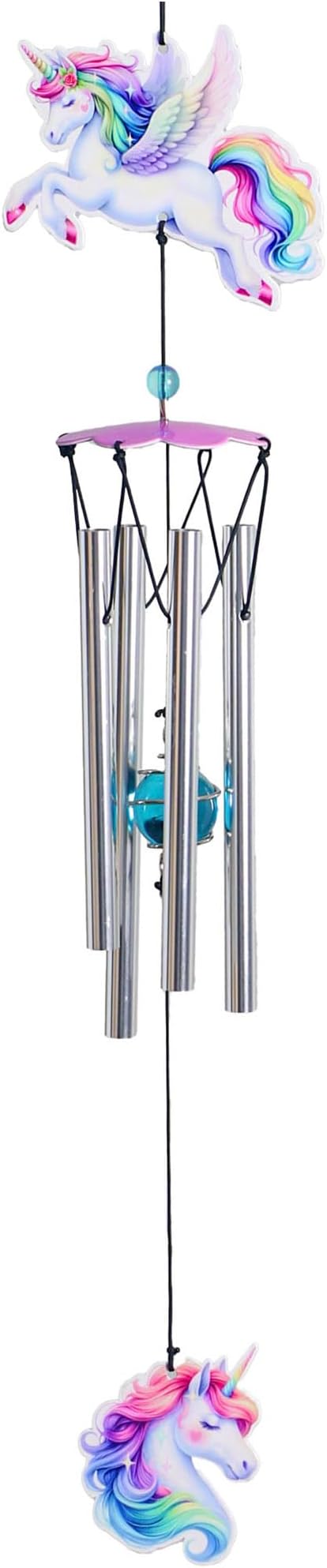 Spoontiques Unicorn Wind Chime - Outdoor Garden Décor - Decorative Chimes for Yard, Garden, Backyard and Patio Decoration