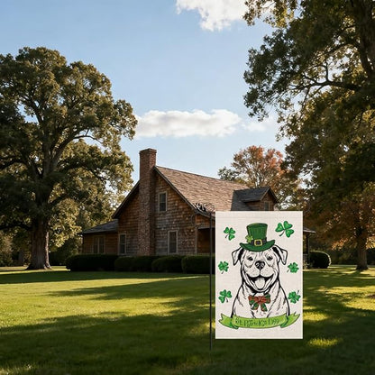 Seasonal Garden Flags Sets - Pitbull Decortions Dog Flags Double Sided Flags Set of 11 Holiday Farmhouse Indoor Outdoor Yard Lawn Christmas Gifts Decor 12.5x18 Inch