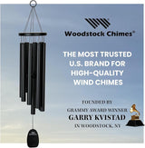 Woodstock Chimes Signature Collection, Gregorian Chimes, Alto (27'') Black, Inspirational and Memorial Wind Chimes for Outdoor, Patio, Home or Garden Décor (GABB)