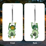 Calenzana Green Frog Outdoor Solar Garden Light, Waterpoof Hanging Solar Light for Yard Patio Backyard Porch, Gifts for Women Mom Grandma