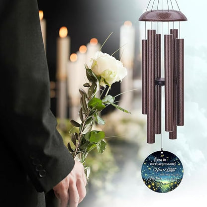 Personalized Sympathy Wind Chimes, 36inch Custom Wind Chime, Memorial Gifts for Loss of Loved One, Wind Chimes in Loving Memory of Dad/Mom, Condolences Gifts for Funeral (Produced in USA)