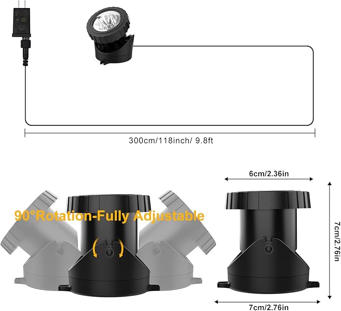 RGB Underwater Pond Lights, Super Bright LED Submersible Fountain Lights Colored Landscape Spotlights, Bluetooth APP Control IP68 Waterproof for Fish Aquarium Tank Garden Yard Pool(Set of 1)