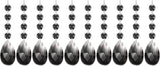 PATIKIL Teardrop Crystal Chandelier Pendants Beads, 10 Pack 125mm Length 38mm Chandelier Prisms Parts Ornaments Hanging Beads for DIY Arts Crafts Decoration, Clear Black