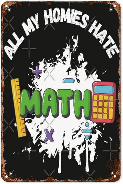 Vintage Metal Tin Sign All My Hate Mathch Wall Decor for Home,Garden,Yard,Patio,Office,Dorm,& More 8x12 inches Retro & Funny Room Decorations